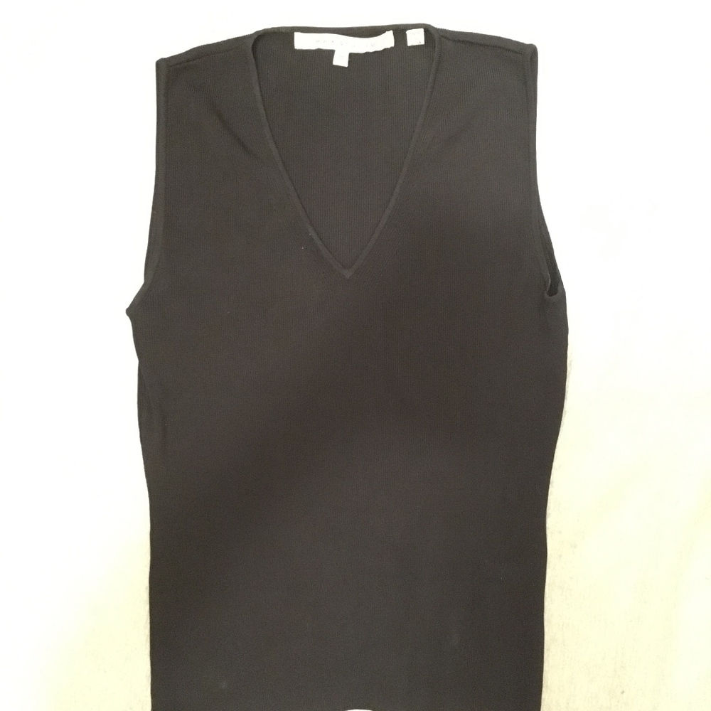 Max Studio black knit vest shirt tank, medium